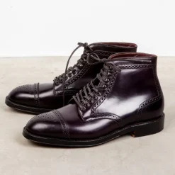 Alden #8 Cordovan straight tip medallion toe boot