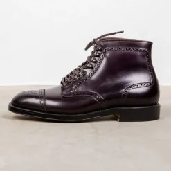 Alden #8 Cordovan straight tip medallion toe boot
