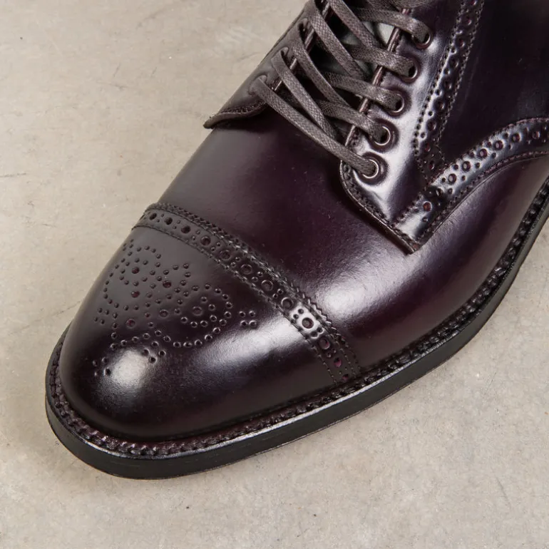 Alden #8 Cordovan straight tip medallion toe boot