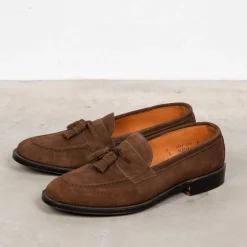 Alden x Frans Boone Tassel loafer Mocha Kid suede