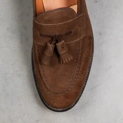 Alden x Frans Boone Tassel loafer Mocha Kid suede
