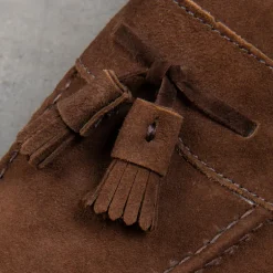 Alden x Frans Boone Tassel loafer Mocha Kid suede