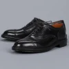 Alden black cordovan straight "strait" tip