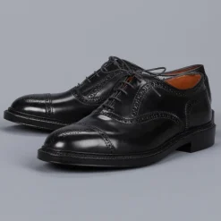 Alden black cordovan straight "strait" tip