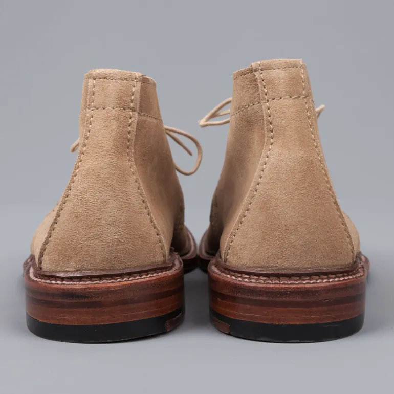Alden chukka in unlined dark tan suede