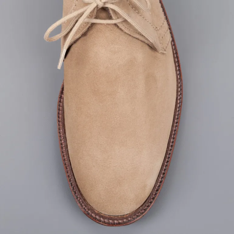 Alden chukka in unlined dark tan suede