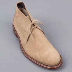 Alden chukka in unlined dark tan suede