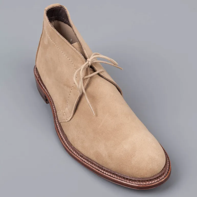 Alden chukka in unlined dark tan suede