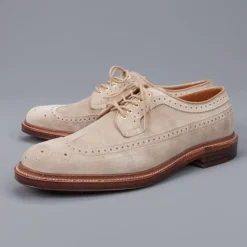 Alden Milkshake suede longwing blucher