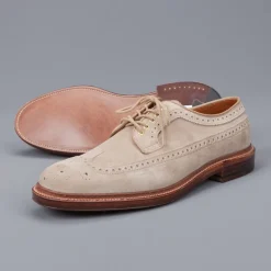 Alden Milkshake suede longwing blucher