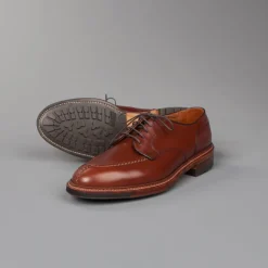 Alden Norwegian Split toe blucher on commando sole in walnut calfskin