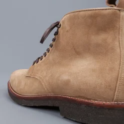 Alden Tan suede plain toe boot on crepe