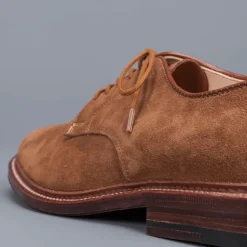 Alden unlined snuff suede plain toe blucher