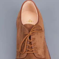 Alden unlined snuff suede plain toe blucher