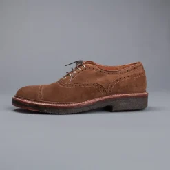 Alden x Frans Boone cap toe in snuff suede on crepe sole