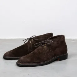 Alden x Frans Boone Chocolate Suede Unlined Chukka