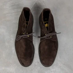 Alden x Frans Boone Chocolate Suede Unlined Chukka
