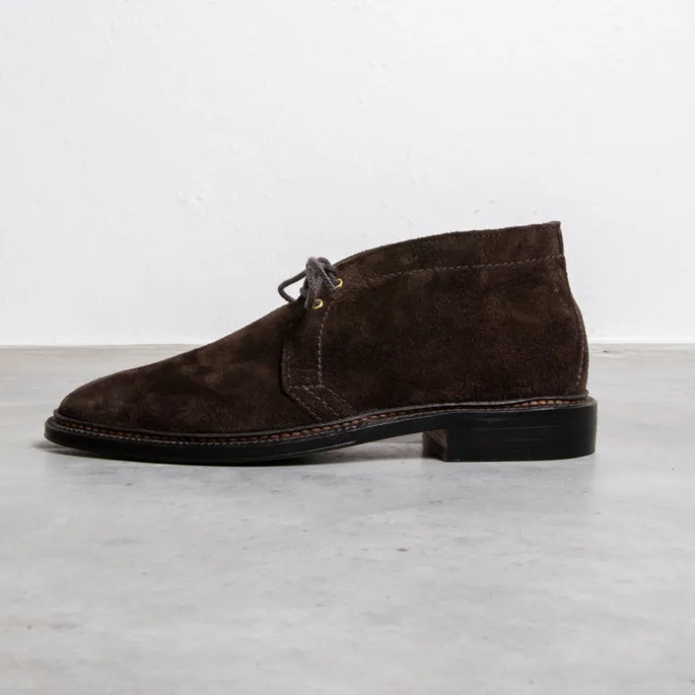 Alden x Frans Boone Chocolate Suede Unlined Chukka