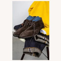 Alden x Frans Boone Chocolate Suede Unlined Chukka
