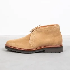 Alden x Frans Boone Tan calf Suede Chukka on Rubber sole