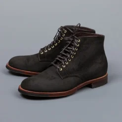 Alden x Frans Boone 379x boots in waxed earth reverse chamois