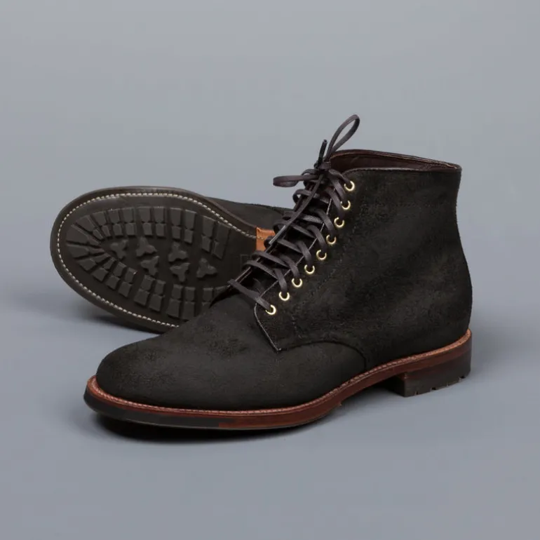 Alden x Frans Boone 379x boots in waxed earth reverse chamois