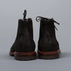 Alden x Frans Boone 379x boots in waxed earth reverse chamois
