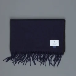 Alex Begg Arran scarf 100% cashmere Navy Charcoal