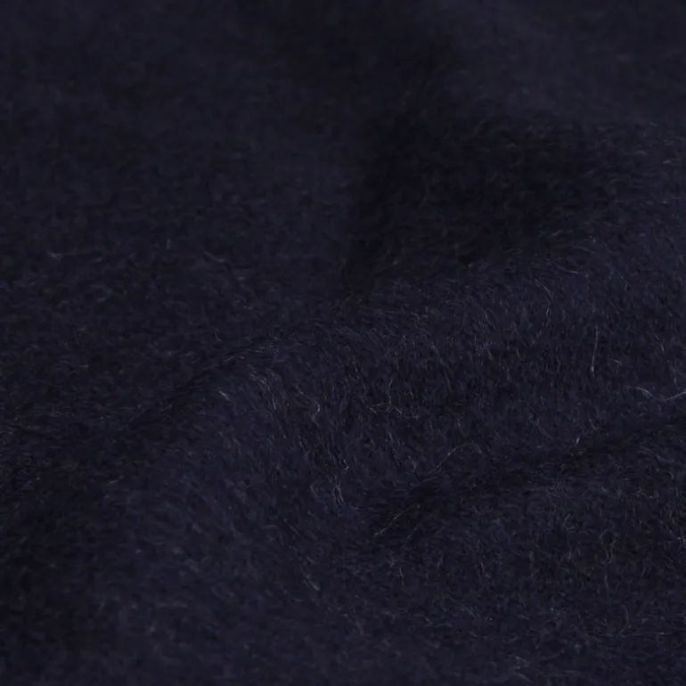 Alex Begg Arran scarf 100% cashmere Navy Charcoal