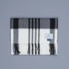 Alex Begg Jura Lambswool Scarf Ingles White & Grey