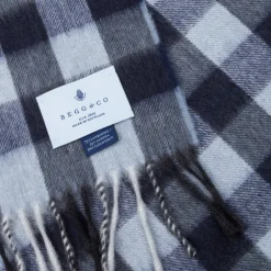 Alex Begg Jura Lambswool Scarf Hillman Navy