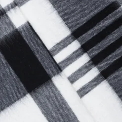 Alex Begg Jura Lambswool Scarf Ingles White & Grey
