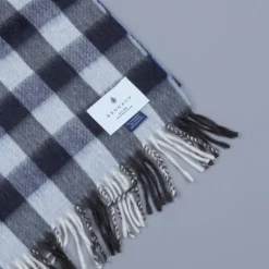 Alex Begg Jura Lambswool Scarf Hillman Navy
