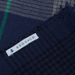 Alex Begg Kishorn Washed Cashmere Shadow Check Blue