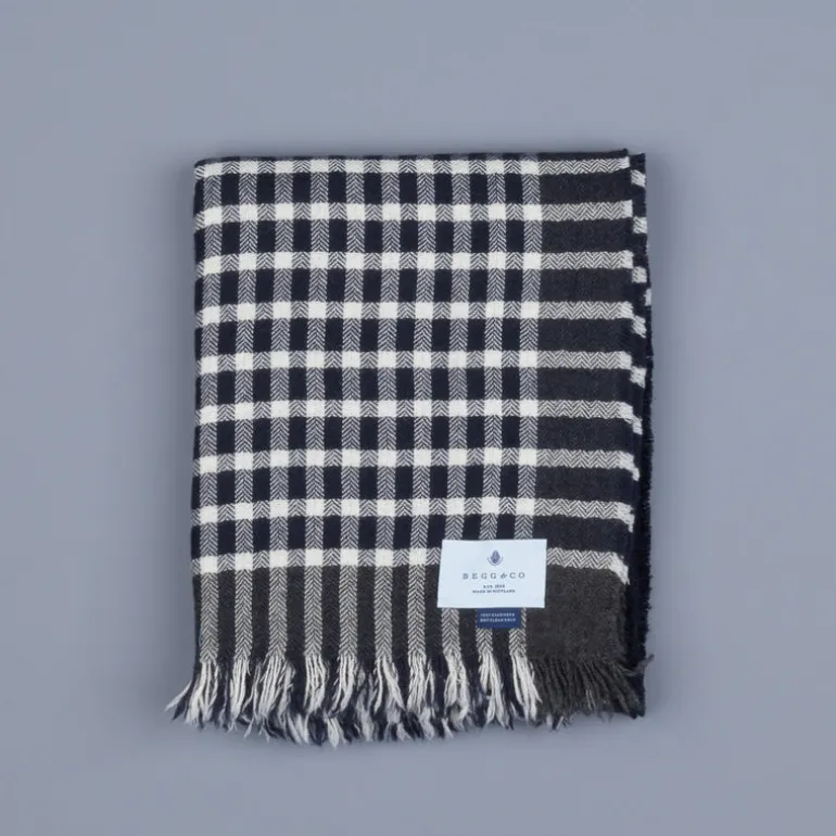 Alex Begg Rona Cashmere Scarf Breuer Navy