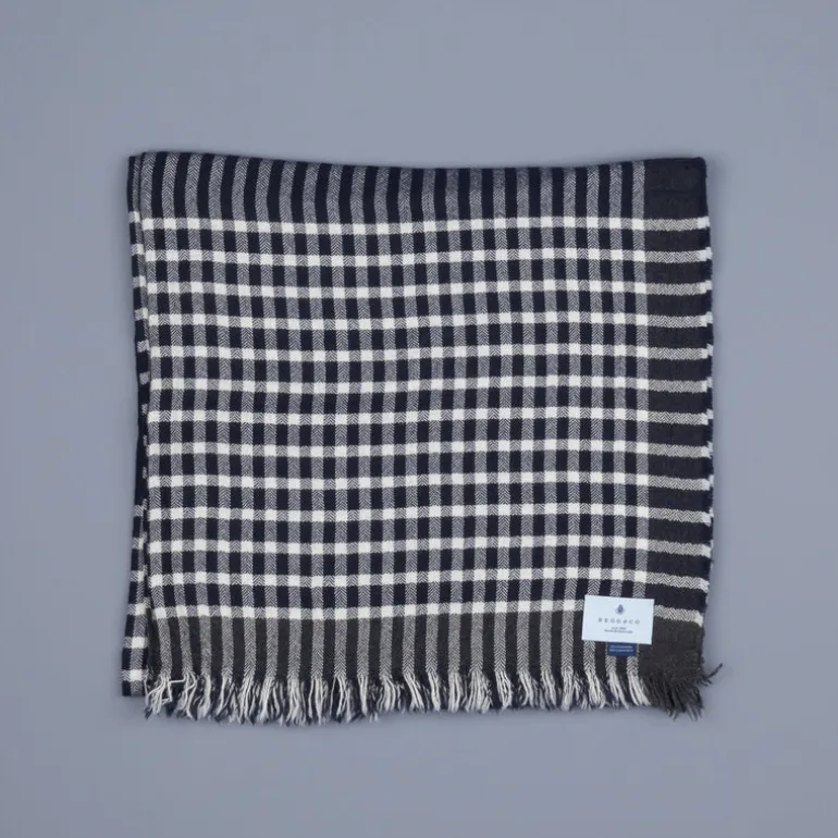 Alex Begg Rona Cashmere Scarf Breuer Navy