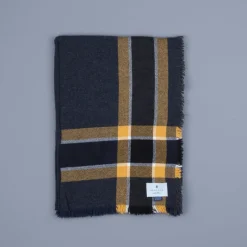 Alex Begg Washed Beaufort Lambswool Scarf Brooklyner Navy