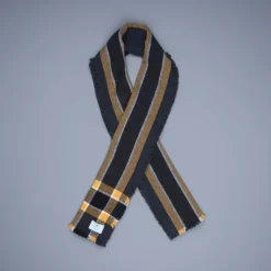 Alex Begg Washed Beaufort Lambswool Scarf Brooklyner Navy