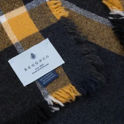 Alex Begg Washed Beaufort Lambswool Scarf Brooklyner Navy