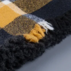 Alex Begg Washed Beaufort Lambswool Scarf Brooklyner Navy