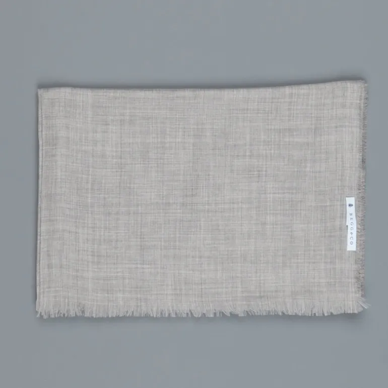 Alex Begg Wispy woven stole cashmere Mid Grey
