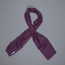 Alex Begg Wispy woven stole cashmere Printed Dixie in Blue/Red