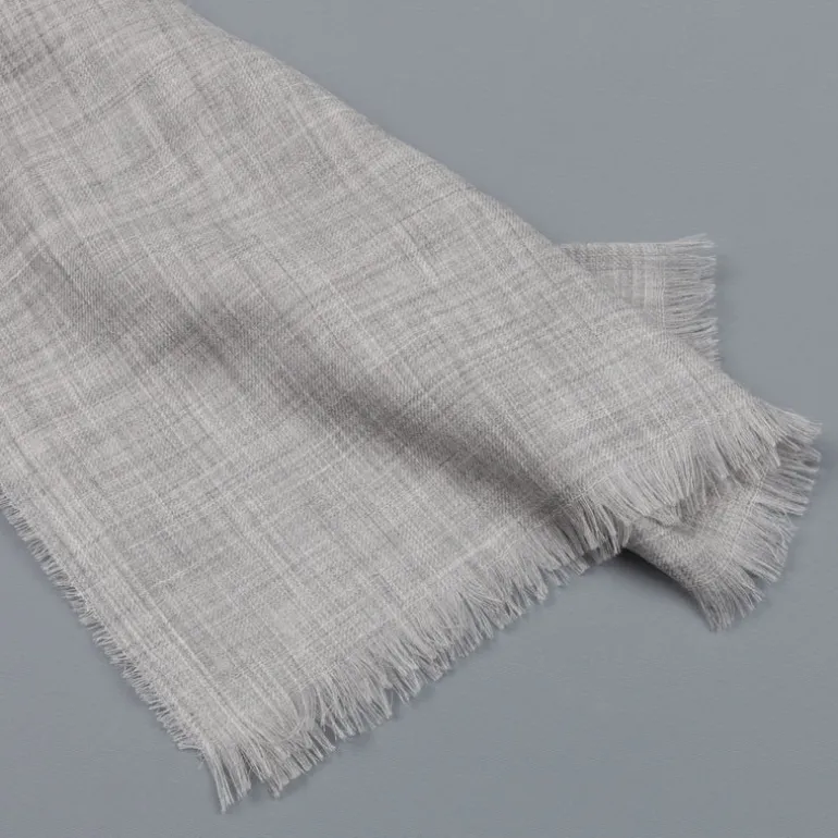 Alex Begg Wispy woven stole cashmere Mid Grey
