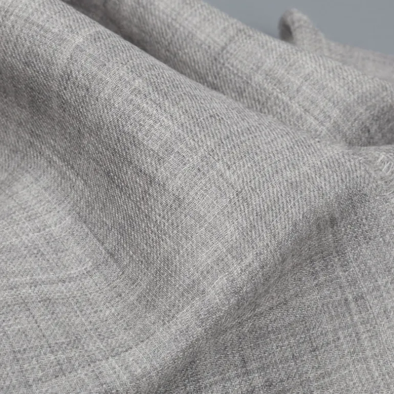 Alex Begg Wispy woven stole cashmere Mid Grey