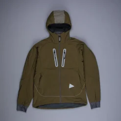 And Wander Alpha Air Hoodie Khaki