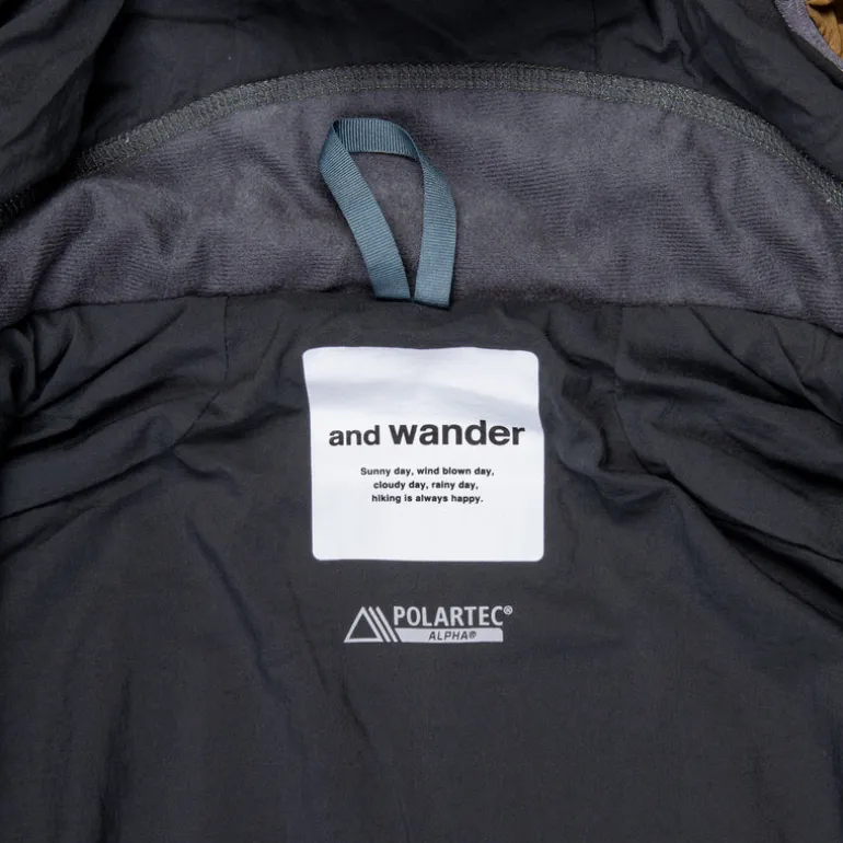 And Wander Alpha Air Jacket Beige