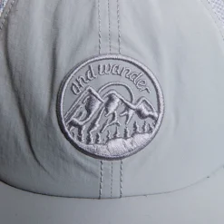 And Wander Back Mesh Cap Light Gray