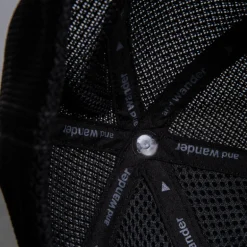 And Wander Back Mesh Cap Black