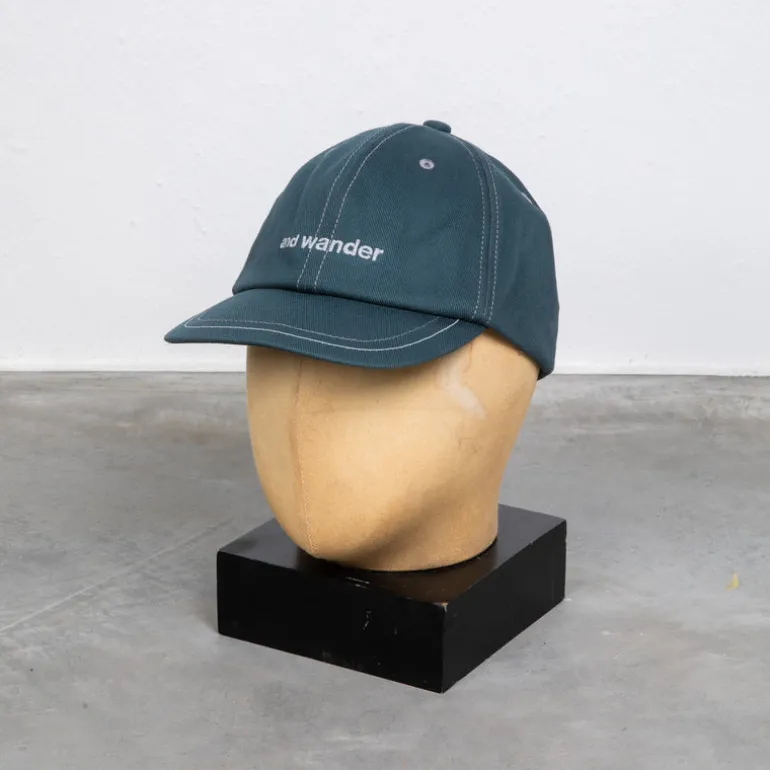 And Wander Cotton Twill Cap Green