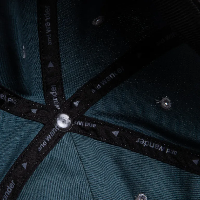 And Wander Cotton Twill Cap Green